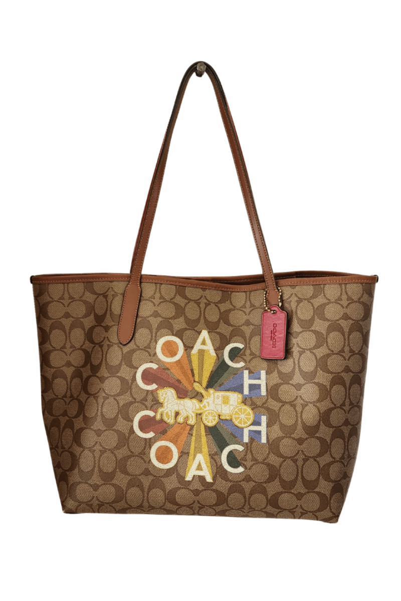 Coach signature reversible city tote hotsell