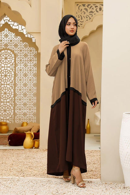 Maira Double-Layered Maxi Abaya