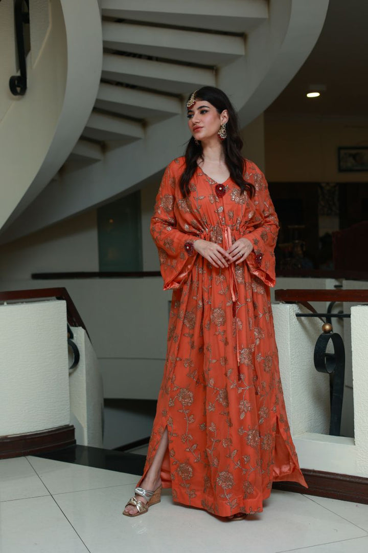 Huma Adnan - Ruhi - Rust - Chiffon - 1 Piece