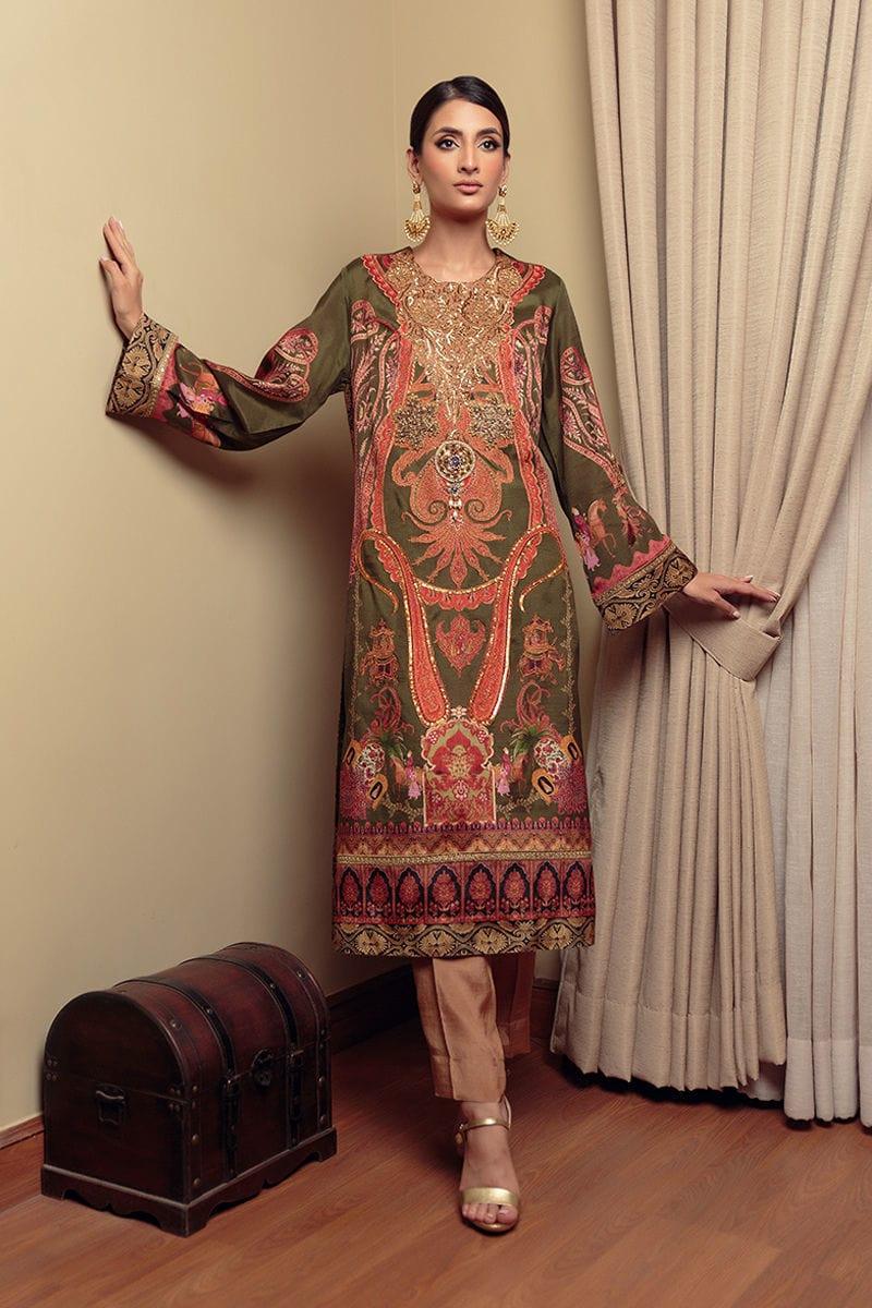 Shamaeel - Olives - Silk - 2 Piece - Studio by TCS