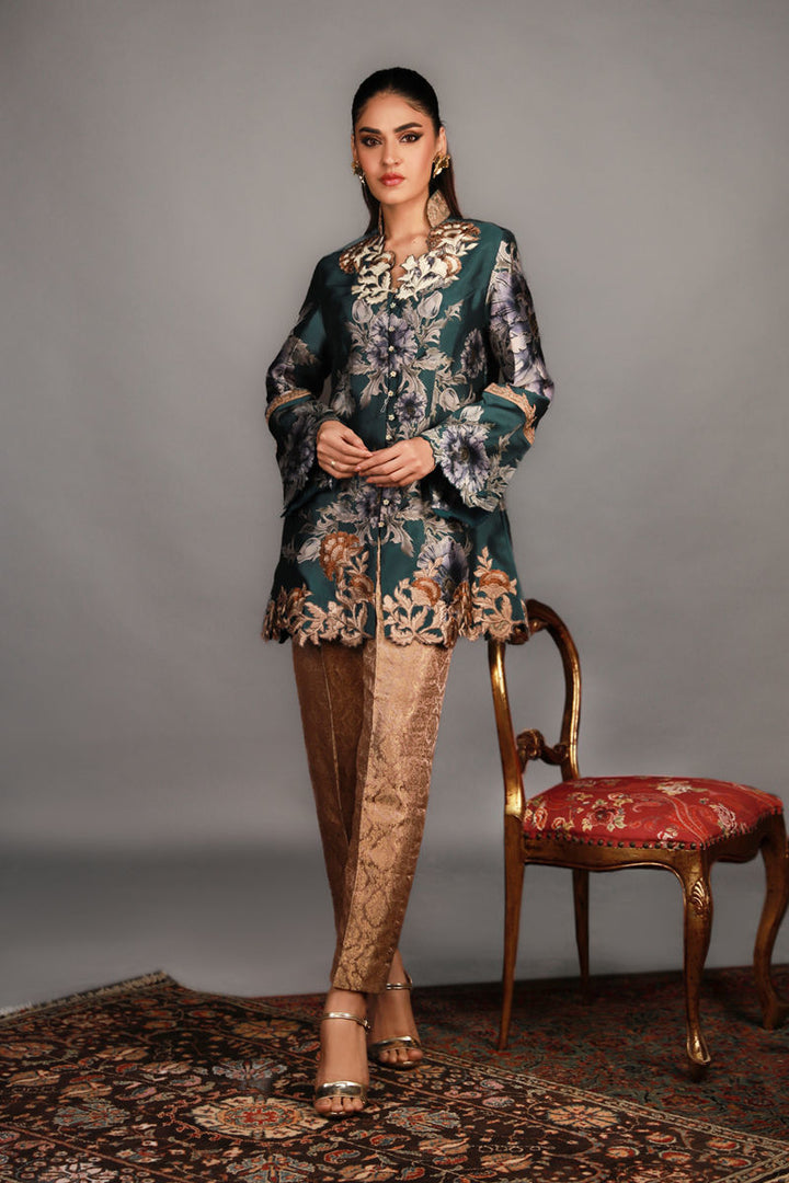 Shamaeel - TRE-01 - Sheesha Silk and Jamawar - 2 Piece