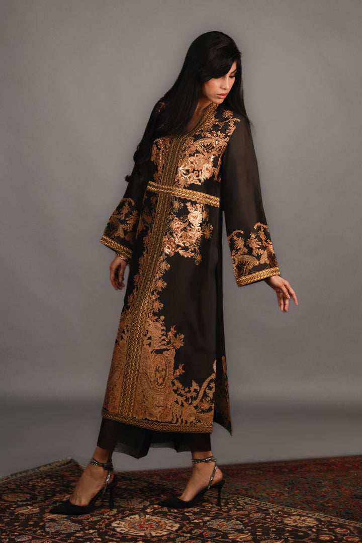 Shamaeel - TRE-08 - Sheesha Silk and Khaddi Silk - 3 Piece