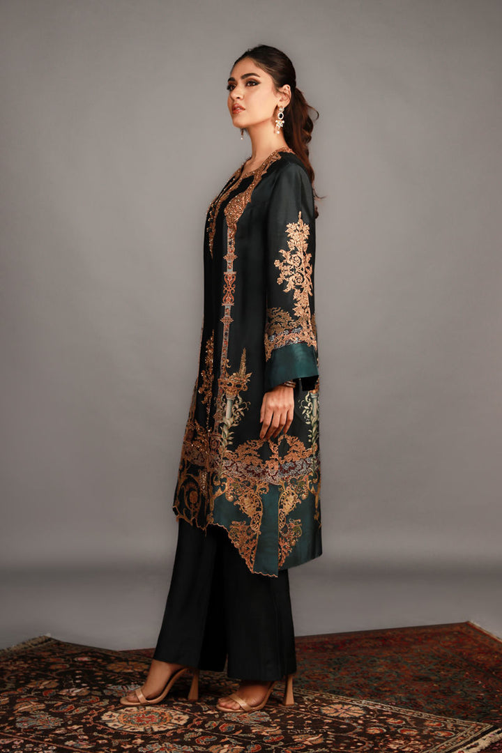 Shamaeel - TRE-10 - Sheesha Silk and Khaddi Silk - 3 Piece