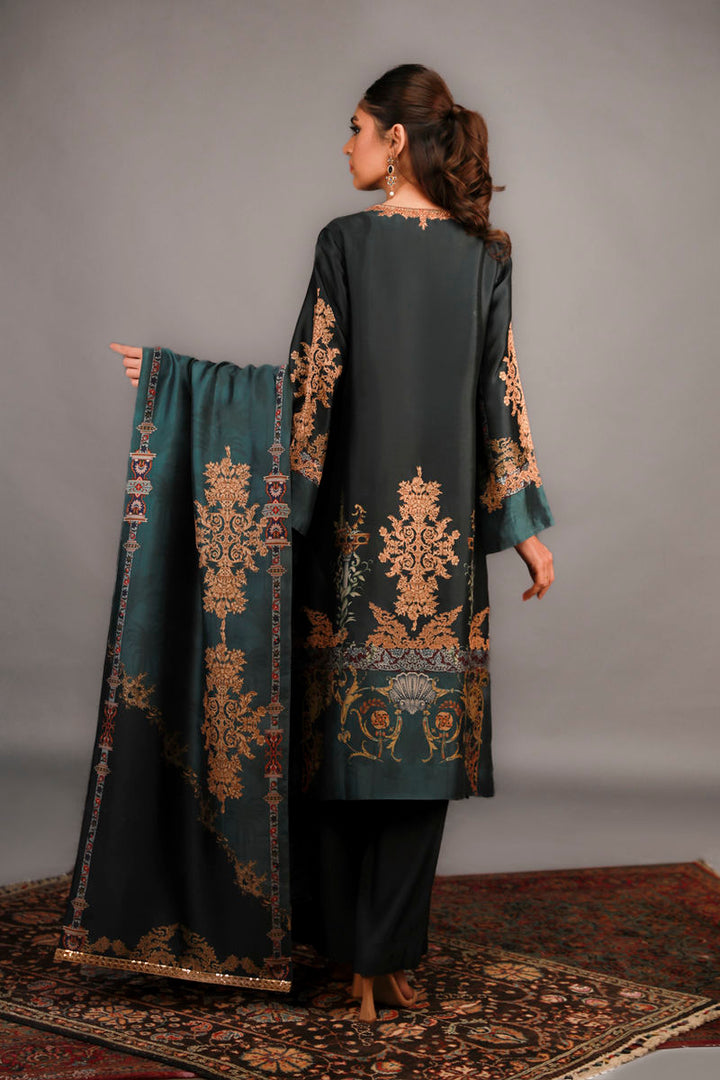 Shamaeel - TRE-10 - Sheesha Silk and Khaddi Silk - 3 Piece