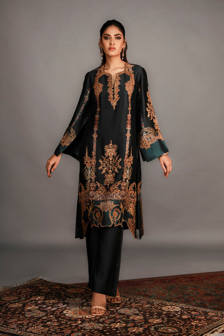 Shamaeel - TRE-10 - Sheesha Silk and Khaddi Silk - 3 Piece