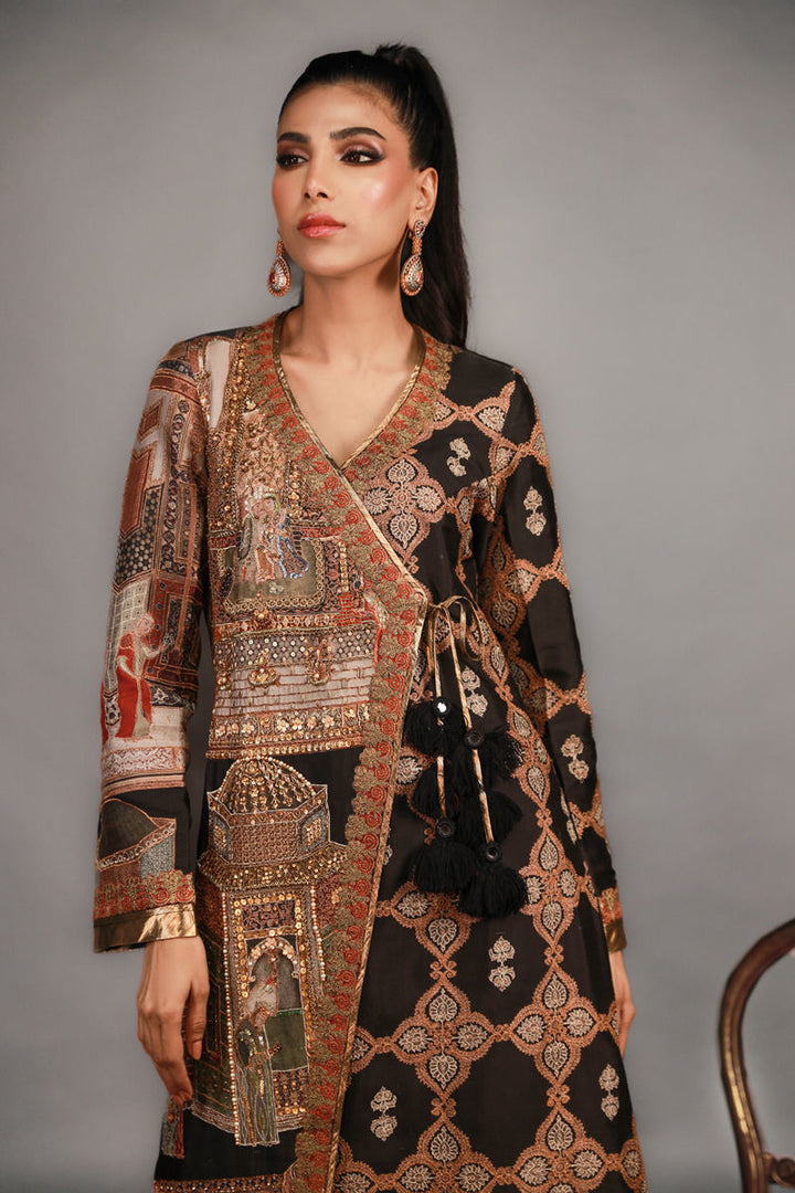 Shamaeel - TRE-14 - Sheesha Silk and Khaddi Silk - 2 Piece