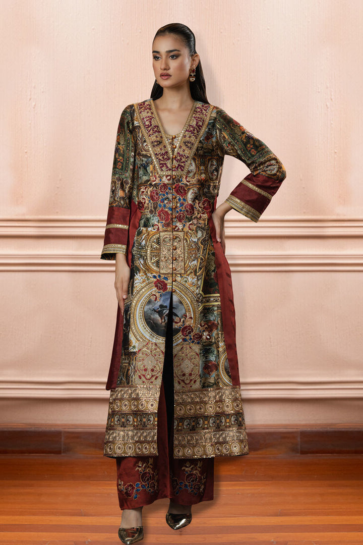 Shamaeel - TRE-16 - Sheesha Silk and Khaddi Silk - 2 Piece