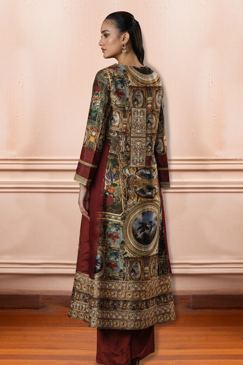 Shamaeel - TRE-16 - Sheesha Silk and Khaddi Silk - 2 Piece