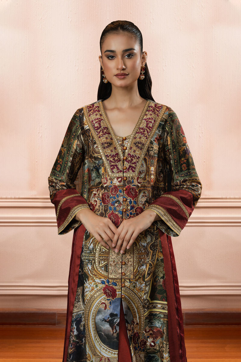 Shamaeel - TRE-16 - Sheesha Silk and Khaddi Silk - 2 Piece