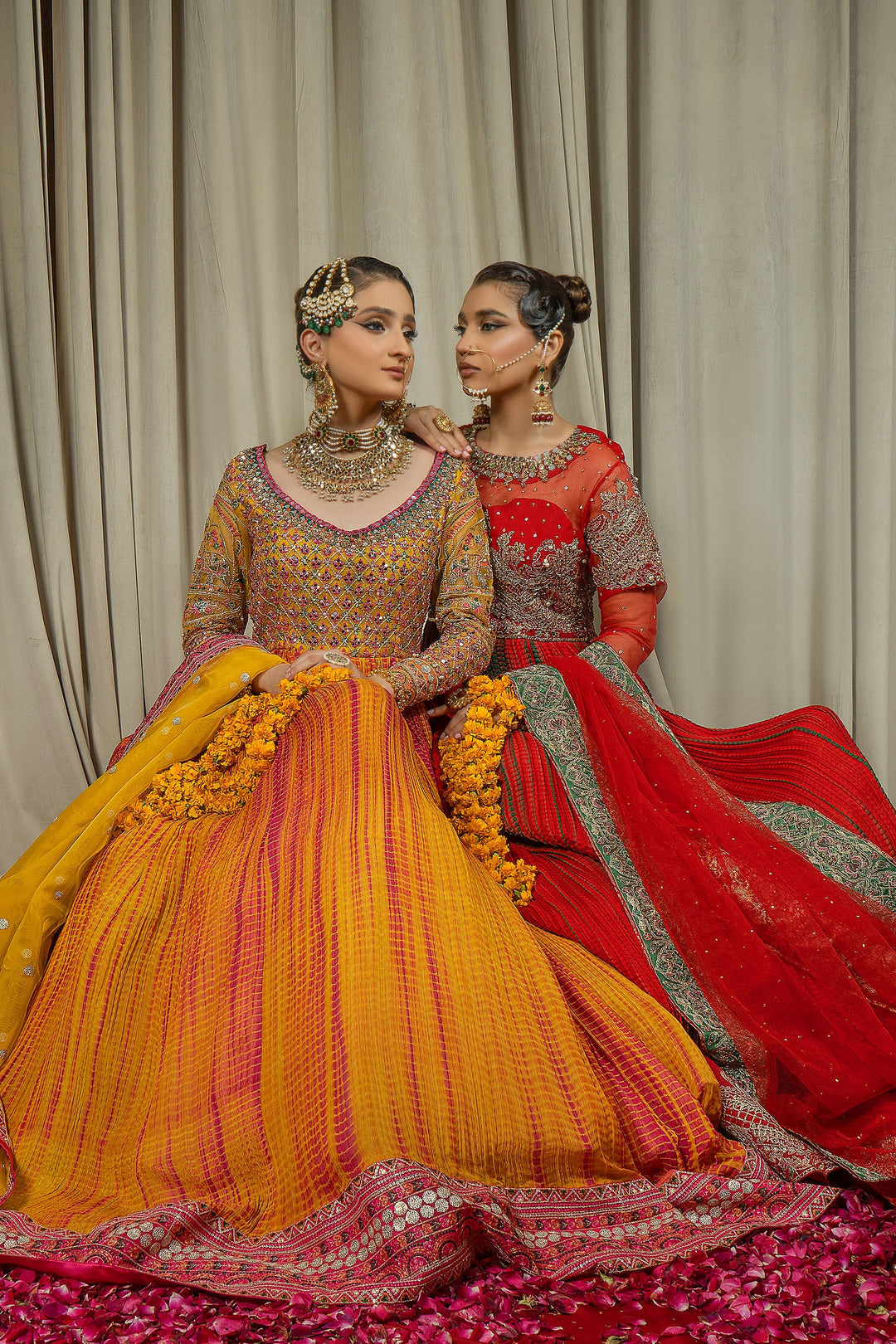 Arif Ashraf - Gulbano - Mustard - Silk and Organza - 2 Piece