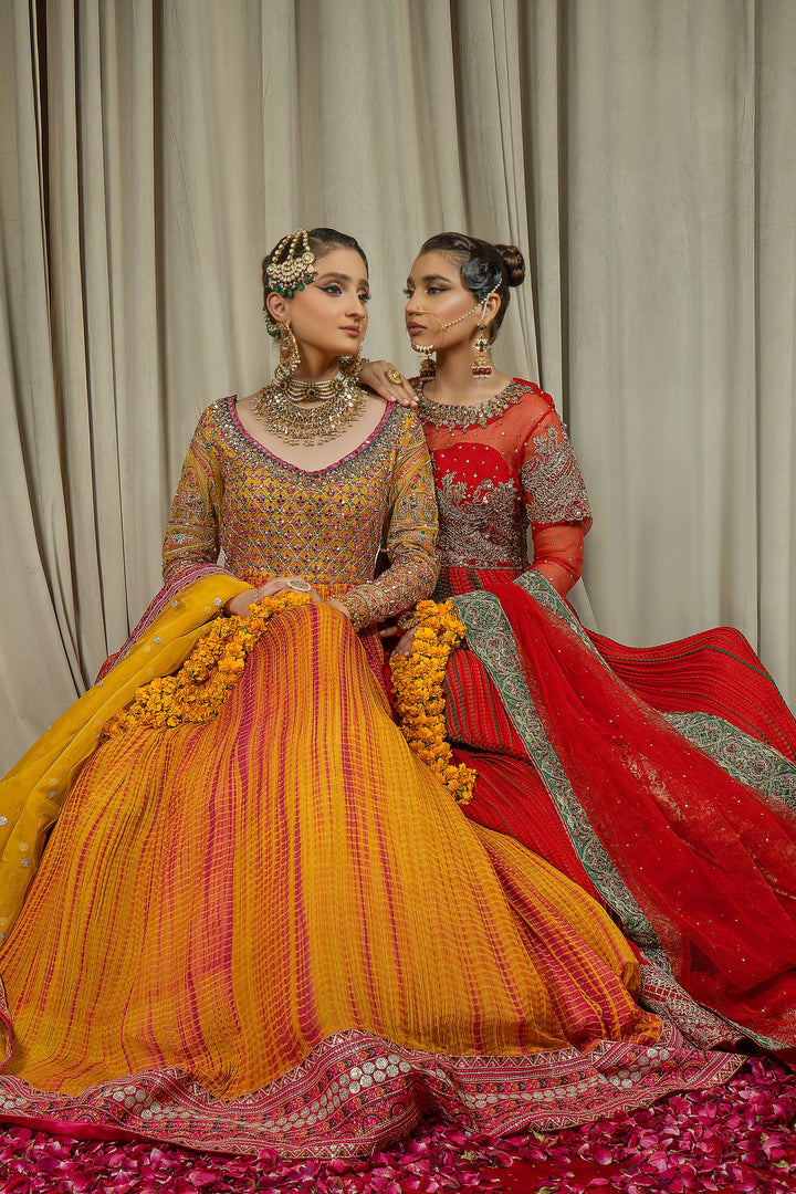 Arif Ashraf - Gulbano - Mustard - Silk and Organza - 2 Piece