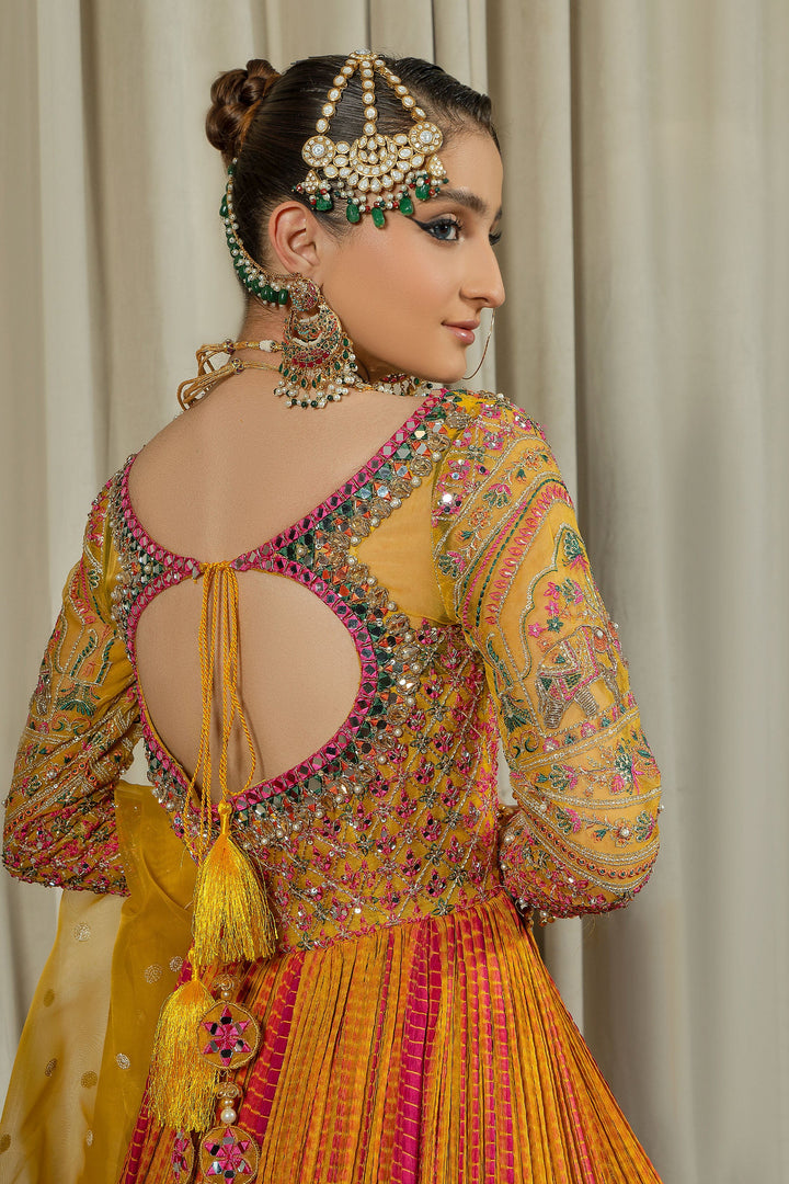 Arif Ashraf - Gulbano - Mustard - Silk and Organza - 2 Piece