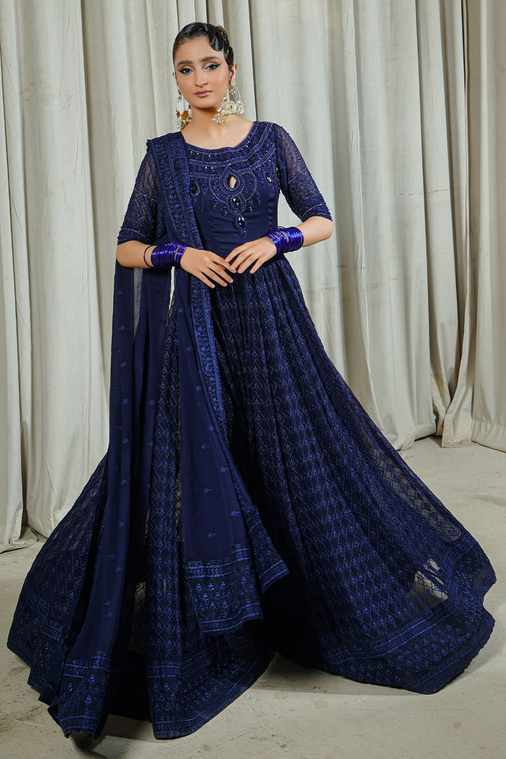 Arif Ashraf - Nissa - Blue - Chiffon - 3 Piece