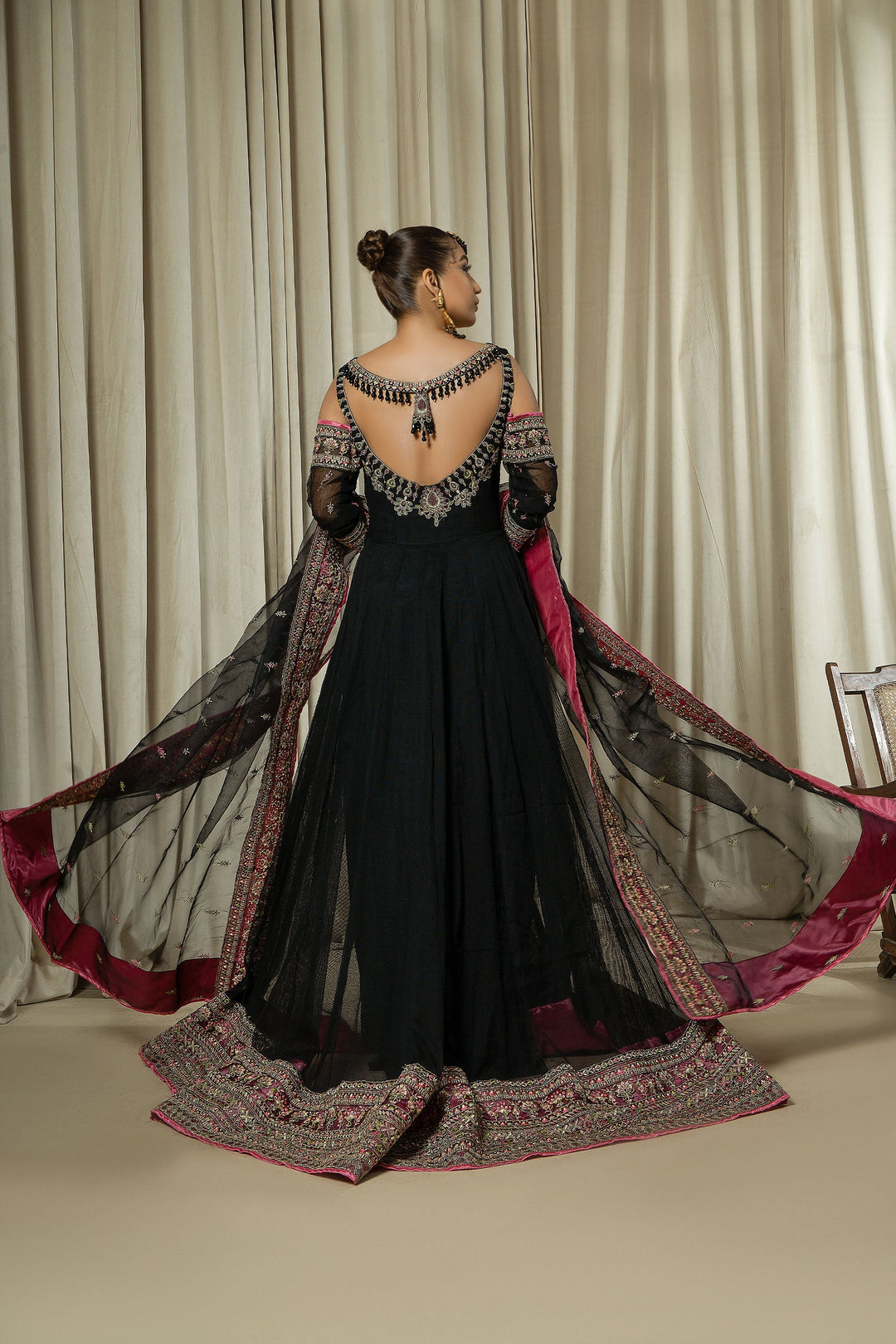 Arif Ashraf - Sahiba - Black - Organza - 3 Piece