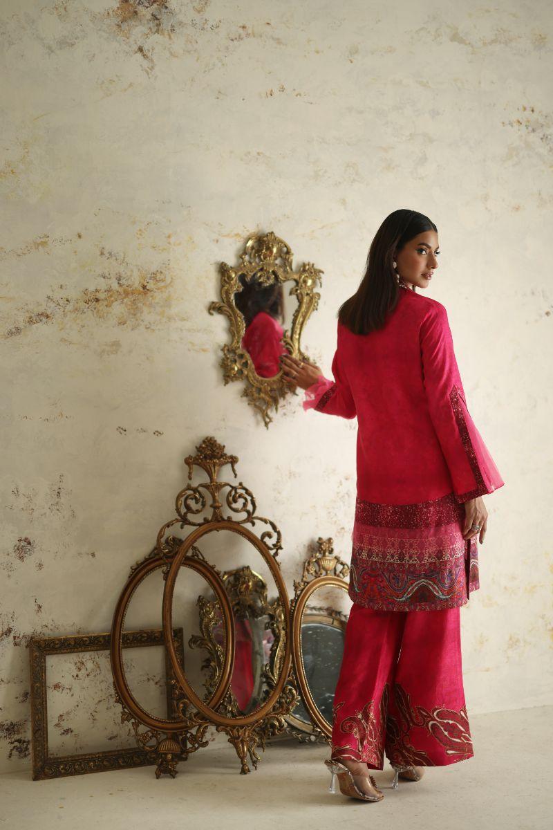 Shamaeel - RE-7 - Pink - Silk - 2 Piece