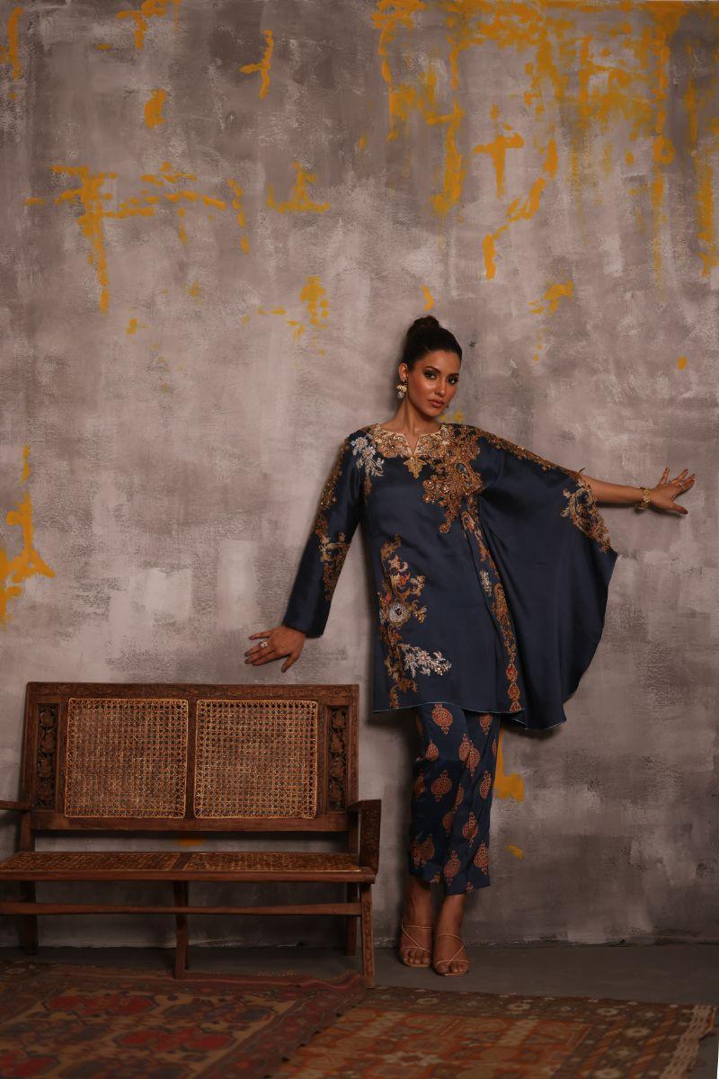 Shamaeel - Azure-2 - Silk - 2 Piece