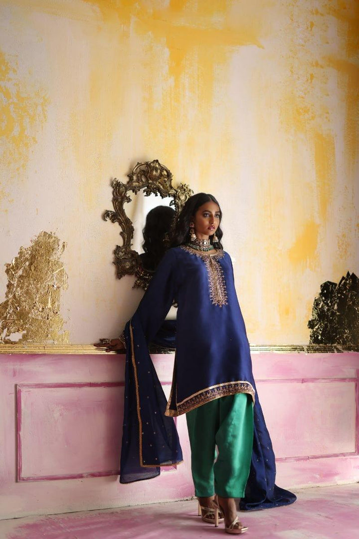 Pinktree - Muse - Resham - Midnight Blue - 3 Piece - Studio by TCS