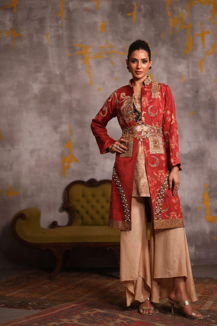 Shamaeel - Crimson-8 - Silk - 2 Piece