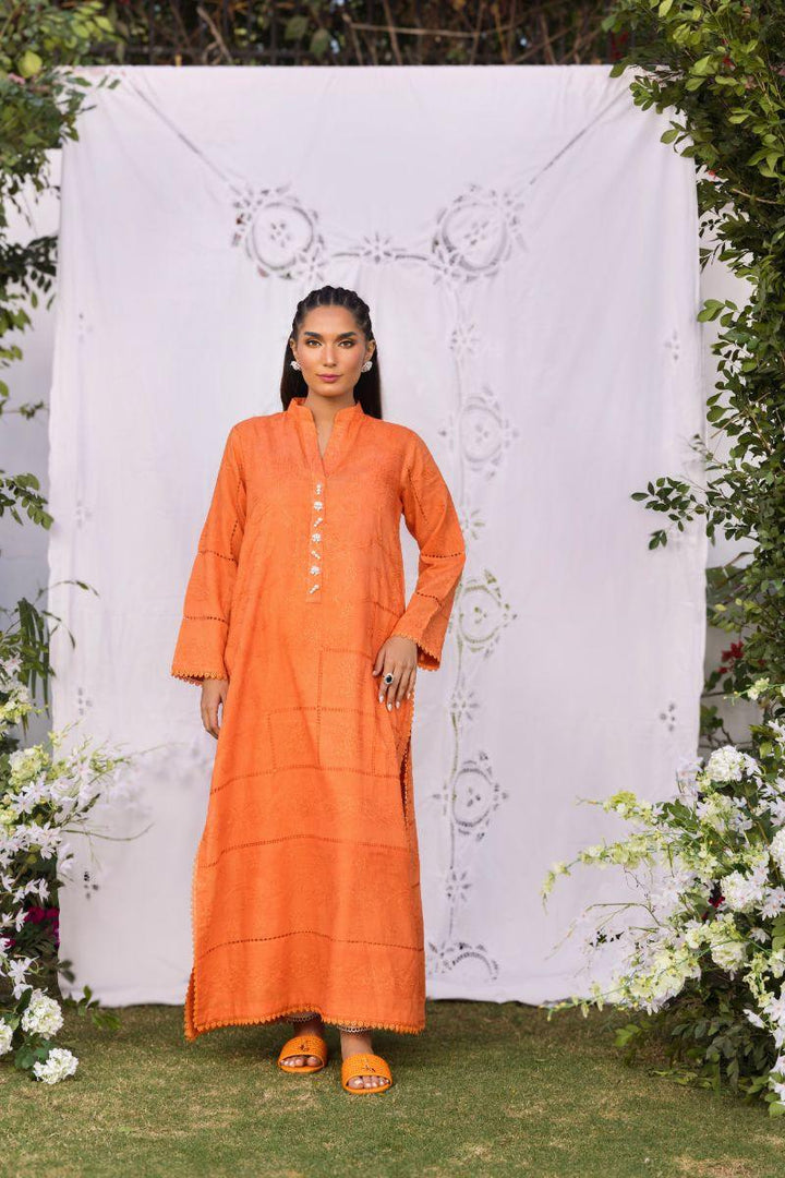 Shehrnaz - SHK-1258 - saira - Saffron - Chikankari - 2 Piece