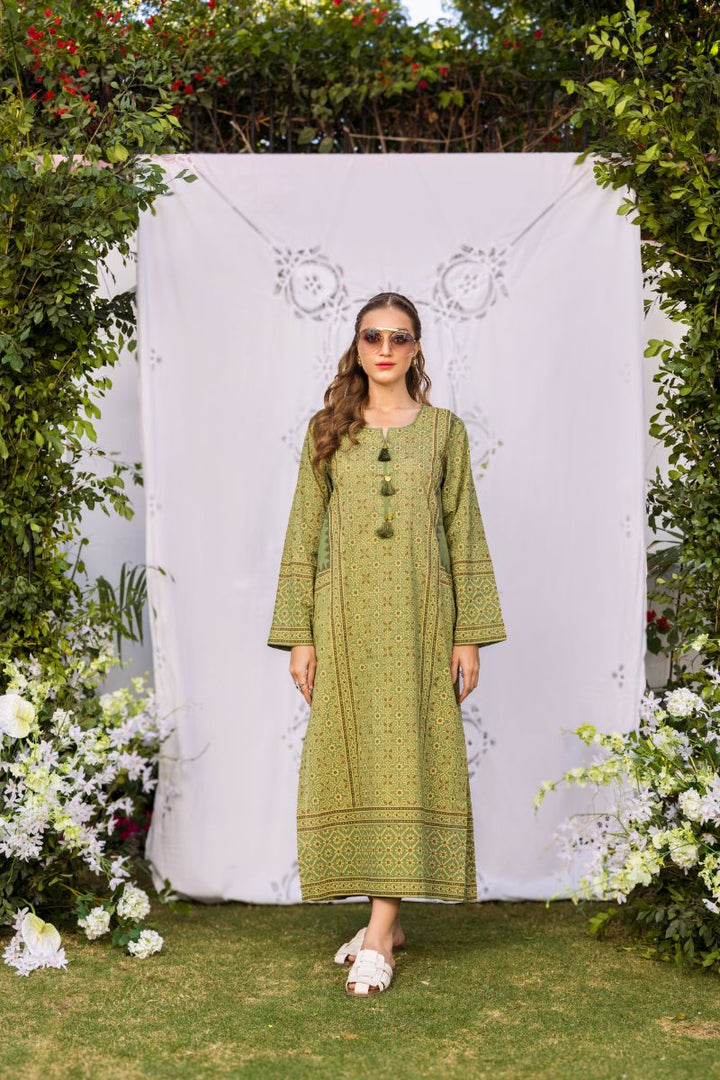 Shehrnaz - SHK-1256 - zehra - Olive green - Cotton Lawn - 2 Piece