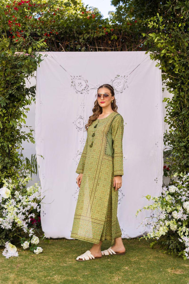 Shehrnaz - SHK-1256 - zehra - Olive green - Cotton Lawn - 2 Piece