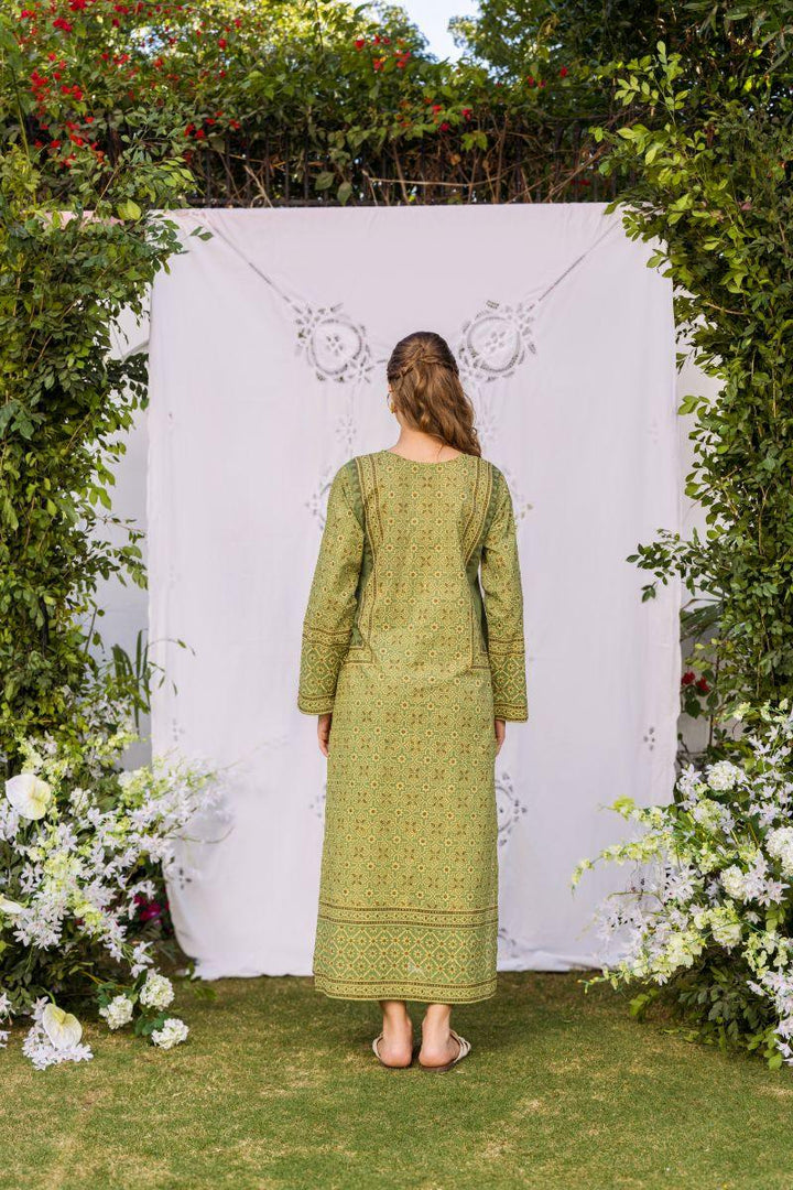 Shehrnaz - SHK-1256 - zehra - Olive green - Cotton Lawn - 2 Piece