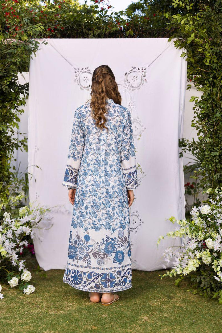 Shehrnaz - SHK-1257 - emma - White / Blue - Swiss lawn - 2 Piece