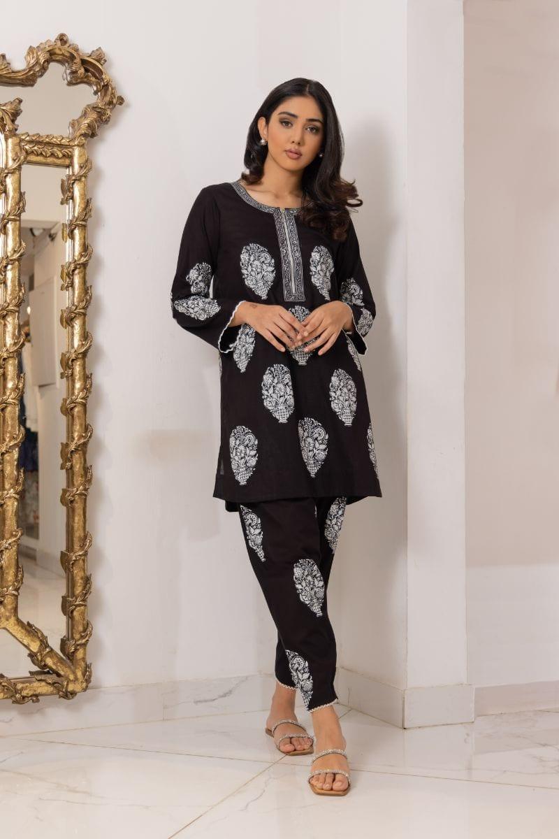 Shehrnaz - SHK-1156 - 2 Piece - Black - Cotton - Studio by TCS