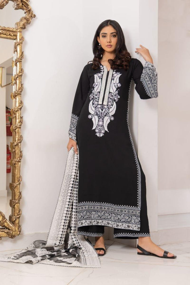 Shehrnaz - SHK-1158 - 2 Piece - Black - Cotton - Studio by TCS