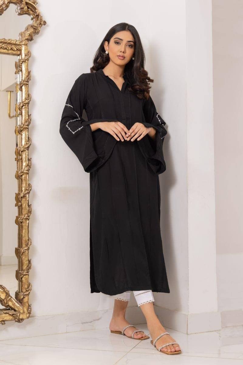 Shehrnaz - SHK 1157 - 2 Piece - Black - Linen - Studio by TCS