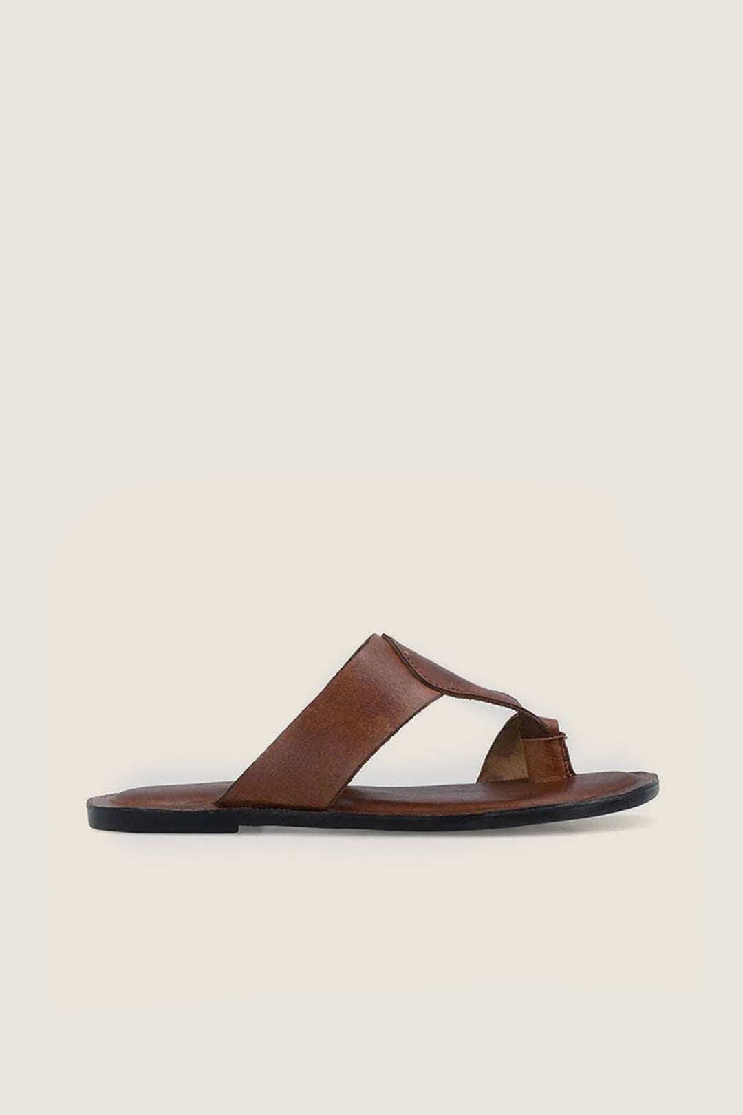 Novado - Kolhapuri Slippers with Toe Loop - Brown