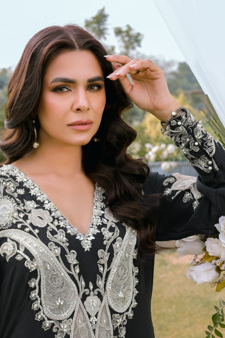 Reema Ahsan - Serene - Raw Silk & Organza - Black  - 3 Piece