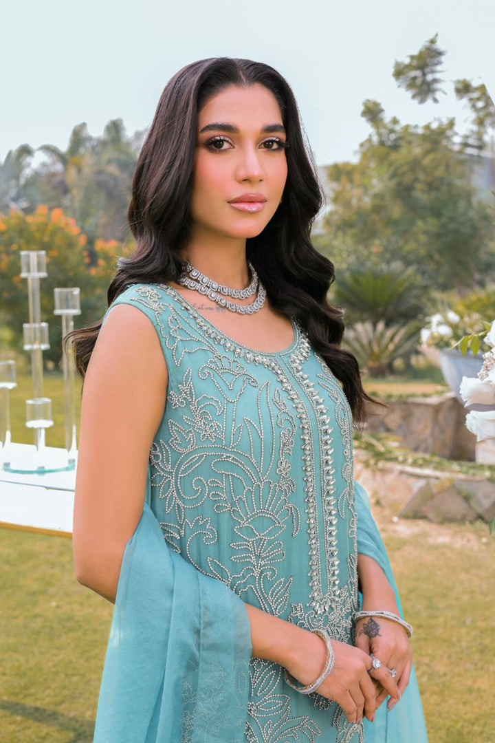 Reema Ahsan - Zirah - Multi Fabric - Teal  - 3 Piece