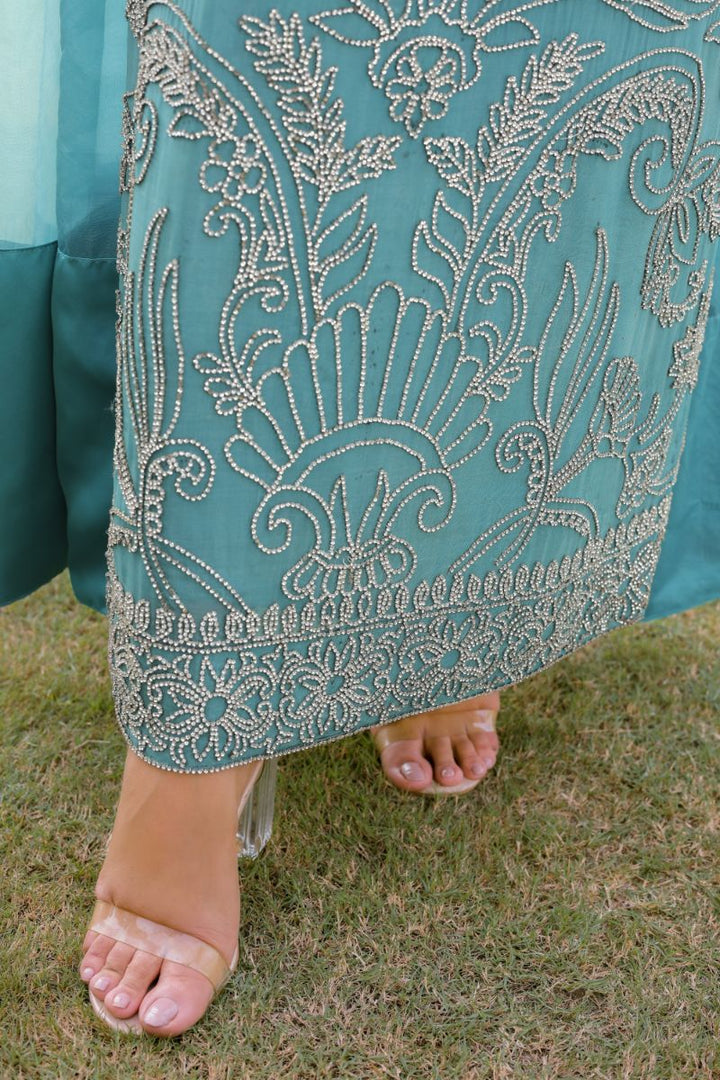 Reema Ahsan - Zirah - Multi Fabric - Teal  - 3 Piece