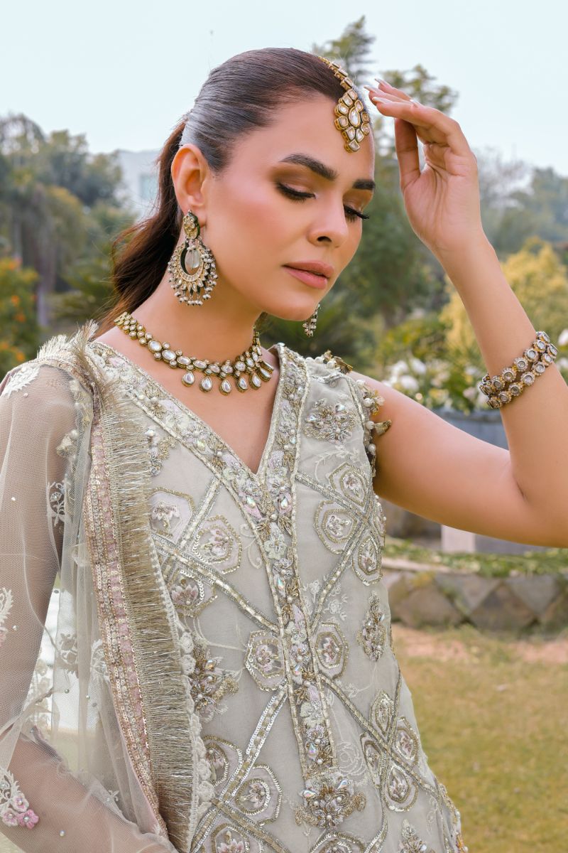 Reema Ahsan - Rameen - Organza - Ivory  - 3 Piece