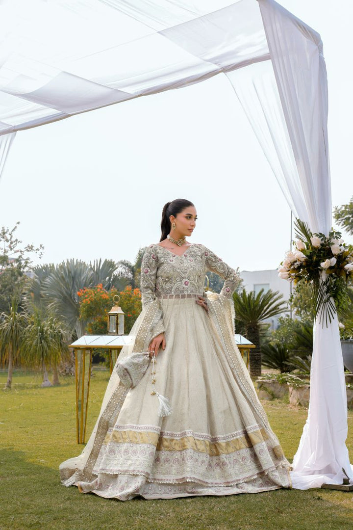 Reema Ahsan - Kiara - Net & Jamawar - Ivory  - 3 Piece