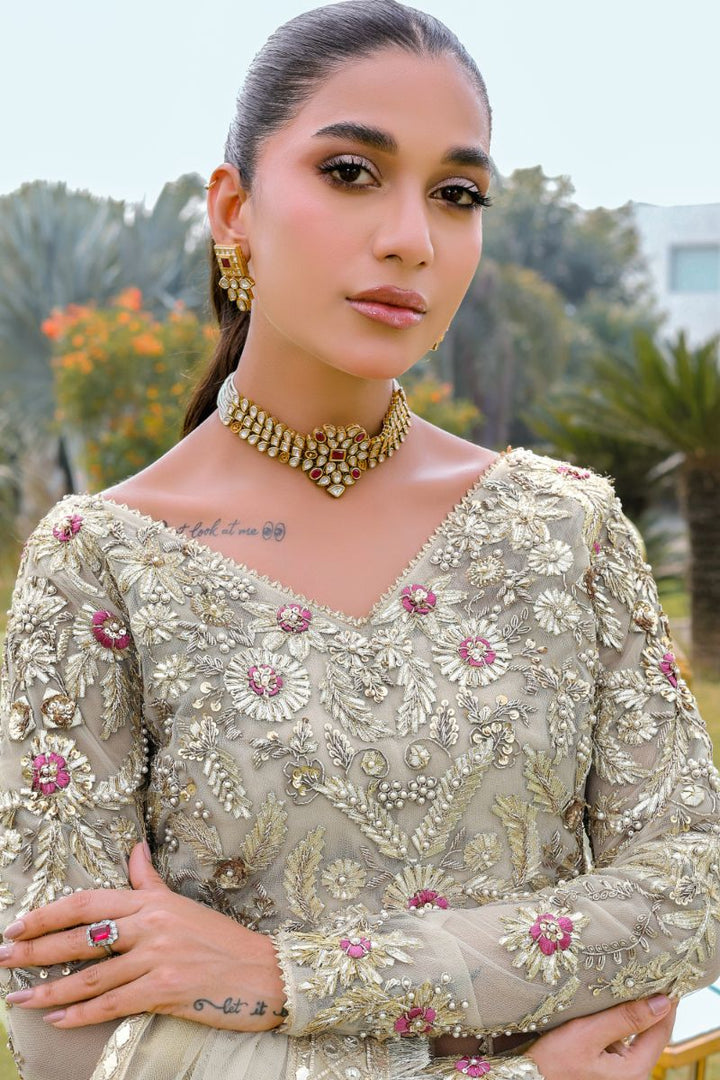 Reema Ahsan - Kiara - Net & Jamawar - Ivory  - 3 Piece