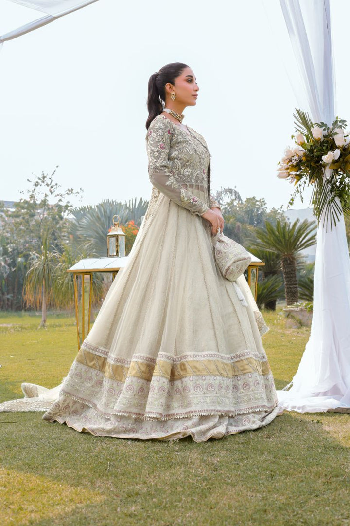 Reema Ahsan - Kiara - Net & Jamawar - Ivory  - 3 Piece