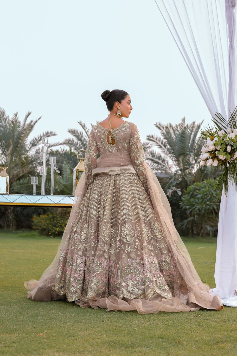 Reema Ahsan - Aroosa  - Net & Tissue - Beige  - 3 Piece