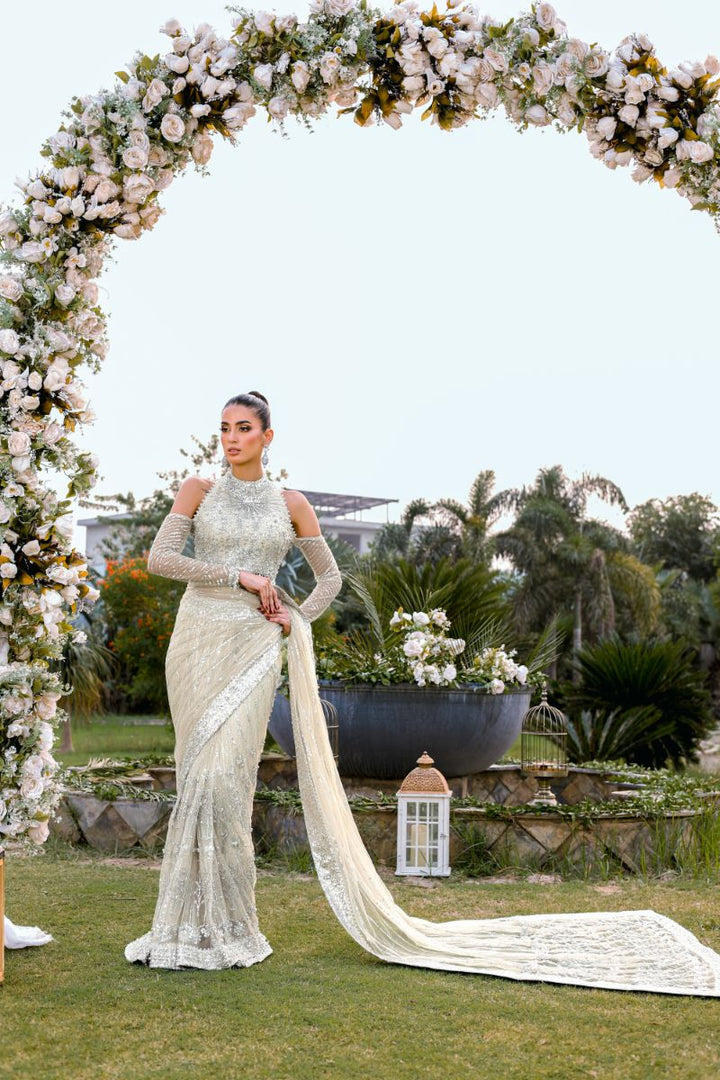 Reema Ahsan - Nurul - Net & Shimmer - Ivory  - 3 Piece