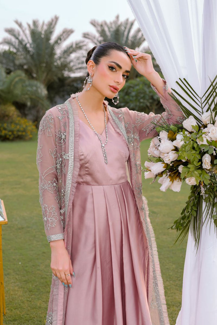 Reema Ahsan - Hira - Silk & Organza - Dusty pink  - 2 Piece