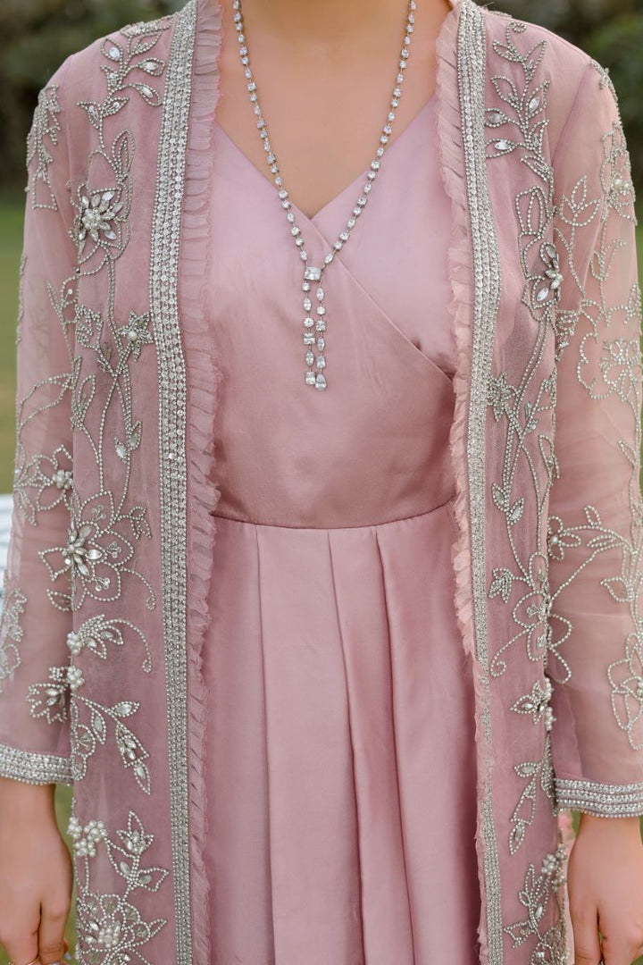 Reema Ahsan - Hira - Silk & Organza - Dusty pink  - 2 Piece