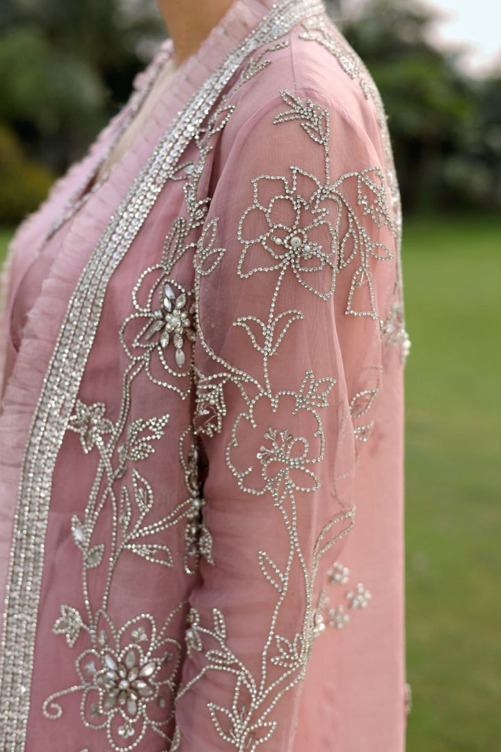 Reema Ahsan - Hira - Silk & Organza - Dusty pink  - 2 Piece