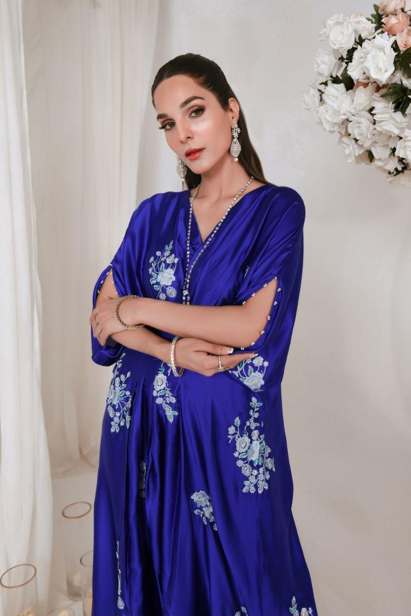 Reema Ahsan - RIJA - Shamose silk  - Electric blue  - 1 Piece