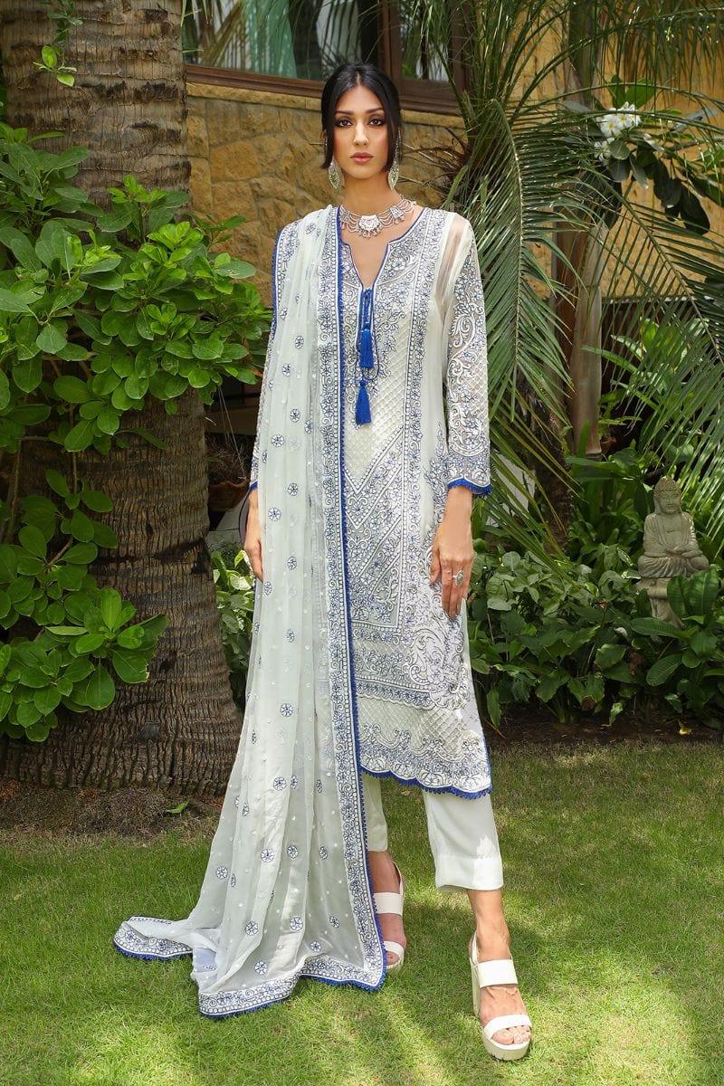 Rizwan Beyg - Zarmala Blue - Chiffon - 2 Piece - Studio by TCS