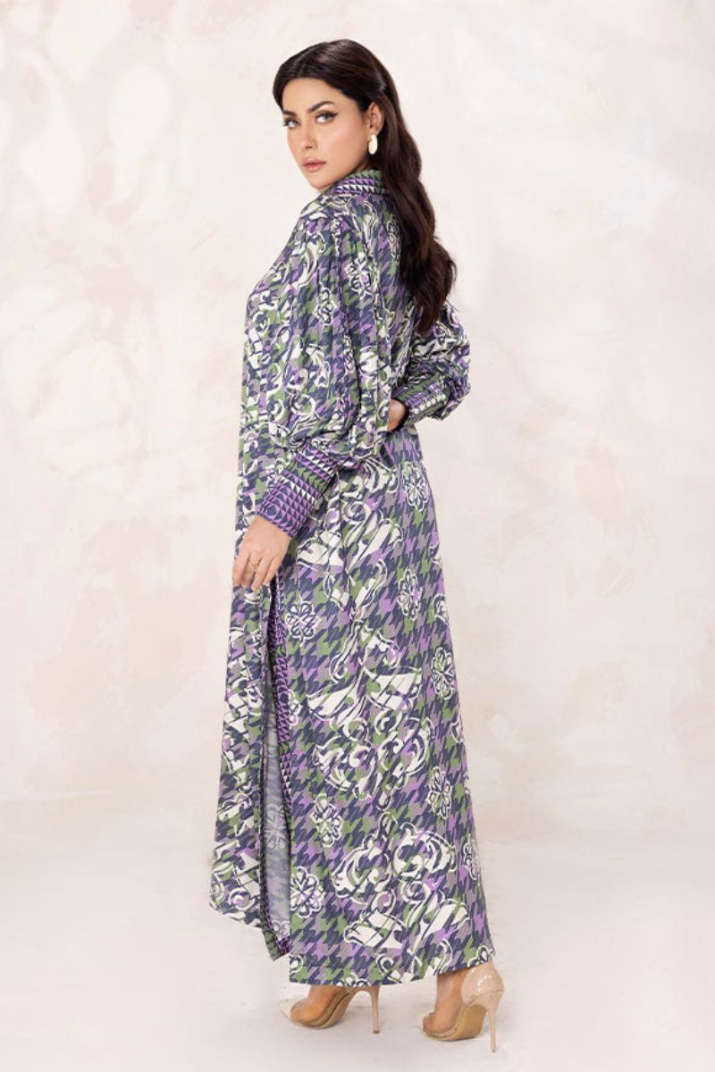 SAFWA - Printed - Blue - Lawn - 2 Piece - Stitched