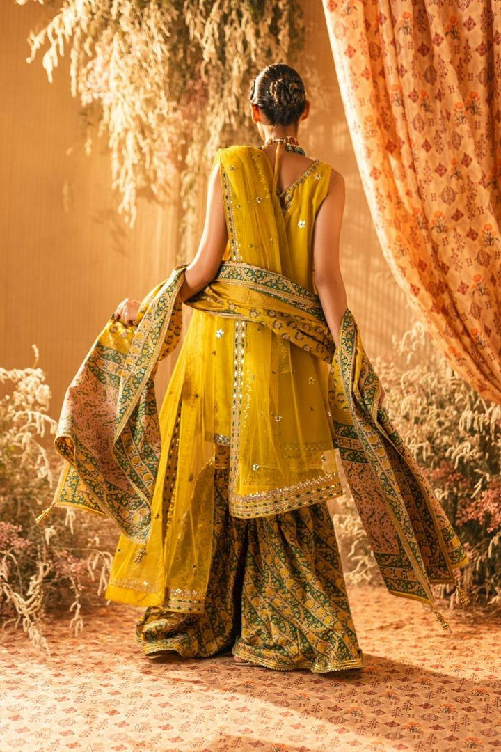 Shehrnaz - SHK-1203 - tara - Yellow - Korean Silk Dori Work - 3 Piece - Studio by TCS