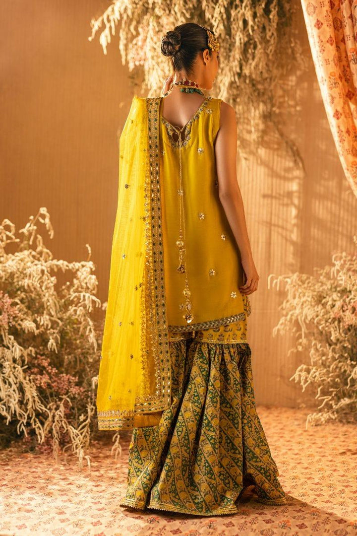 Shehrnaz - SHK-1203 - tara - Yellow - Korean Silk Dori Work - 3 Piece - Studio by TCS