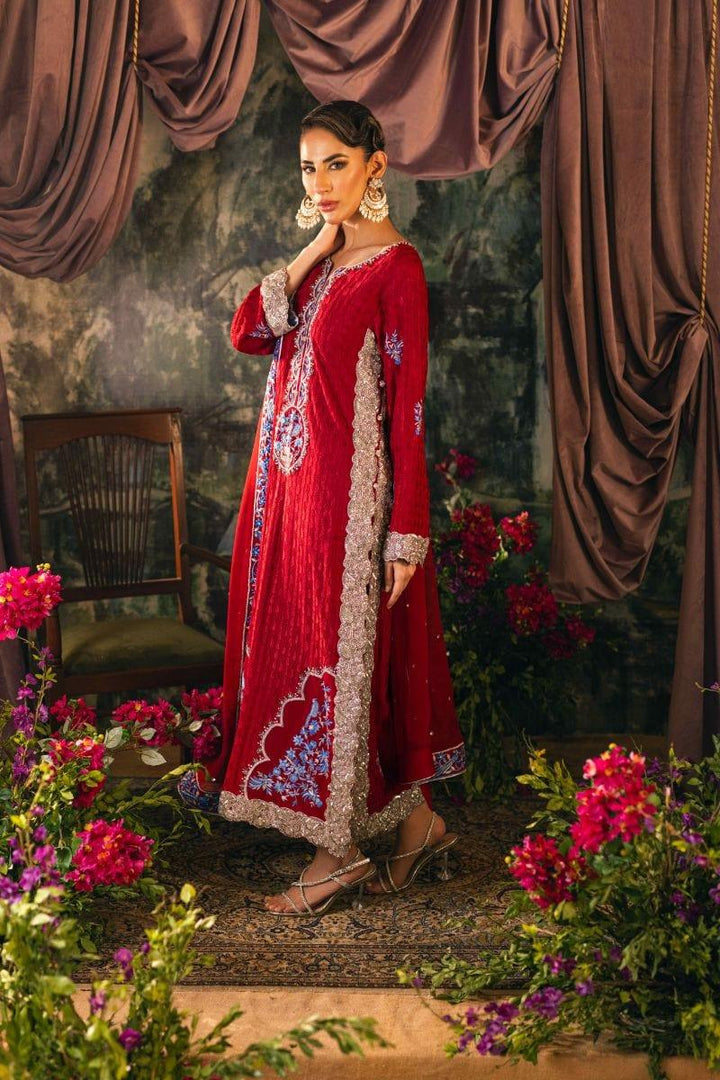 Shehrnaz - SHK-1205 - zeenat - Maroon - Viscose Raw Silk - 3 Piece - Studio by TCS