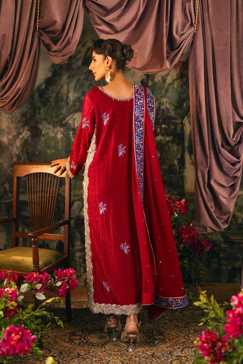 Shehrnaz - SHK-1205 - zeenat - Maroon - Viscose Raw Silk - 3 Piece - Studio by TCS